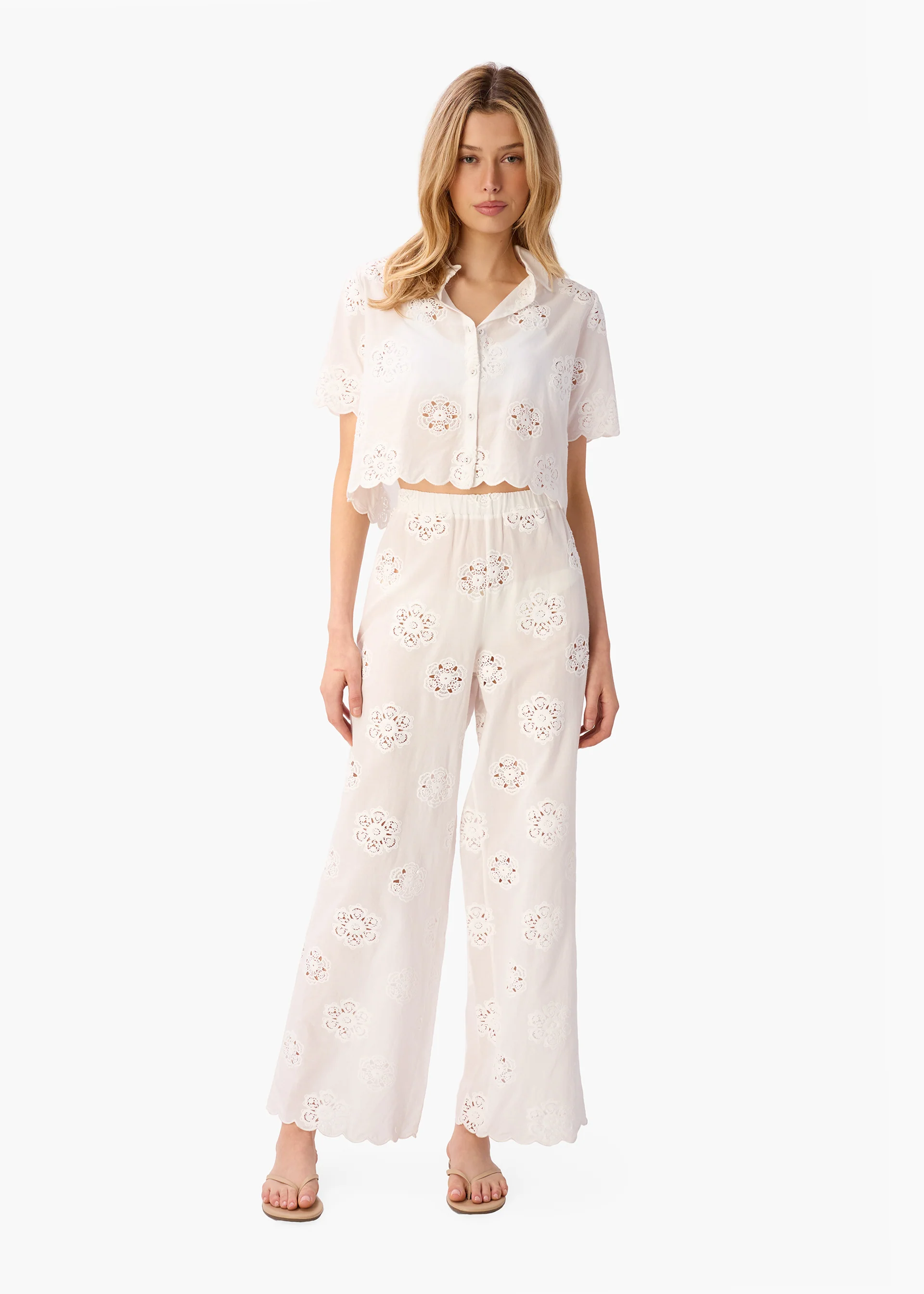 Tiago Mid Rise Cotton Pant Macadamia - Image 2