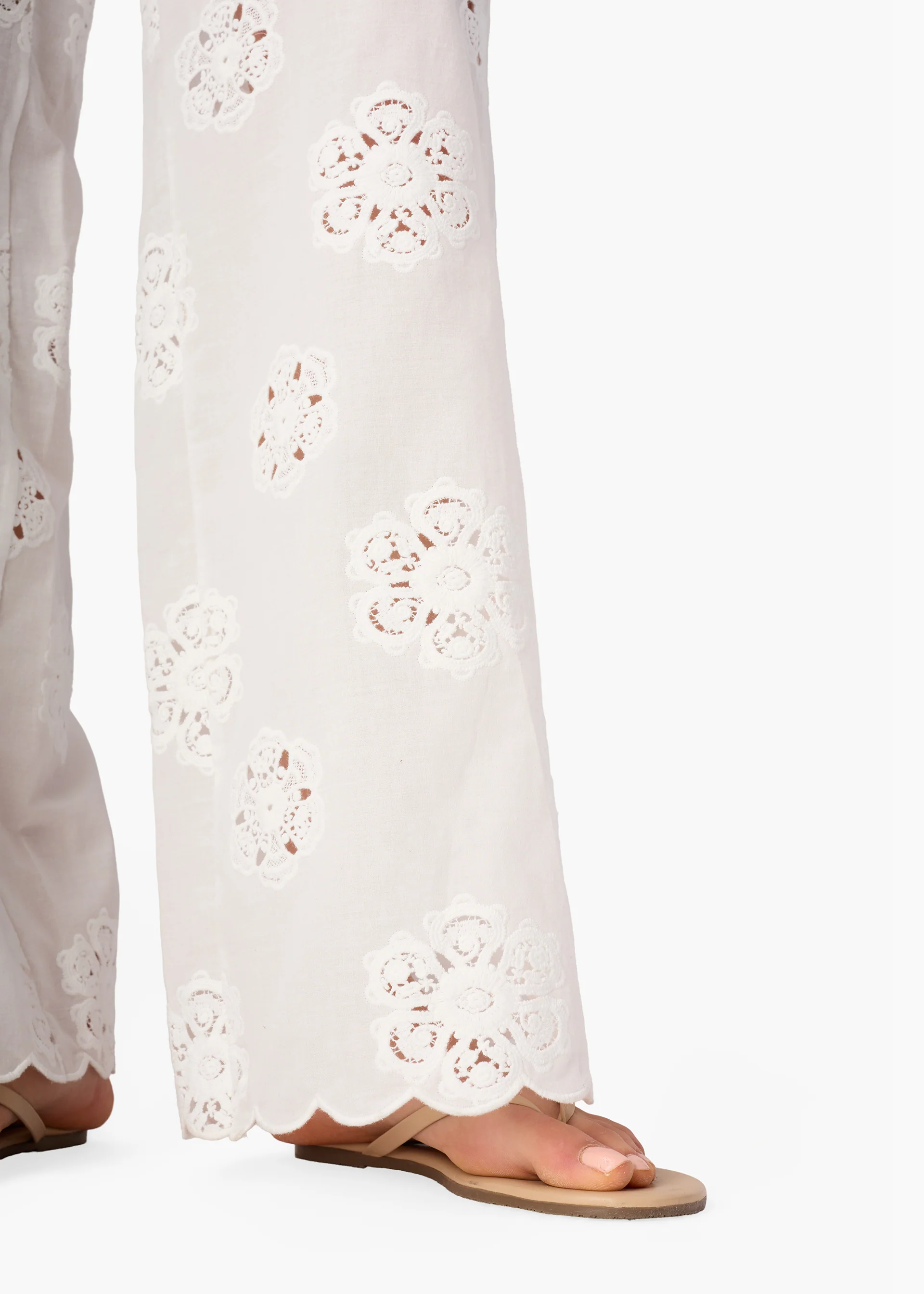 Tiago Mid Rise Cotton Pant Macadamia - Image 4