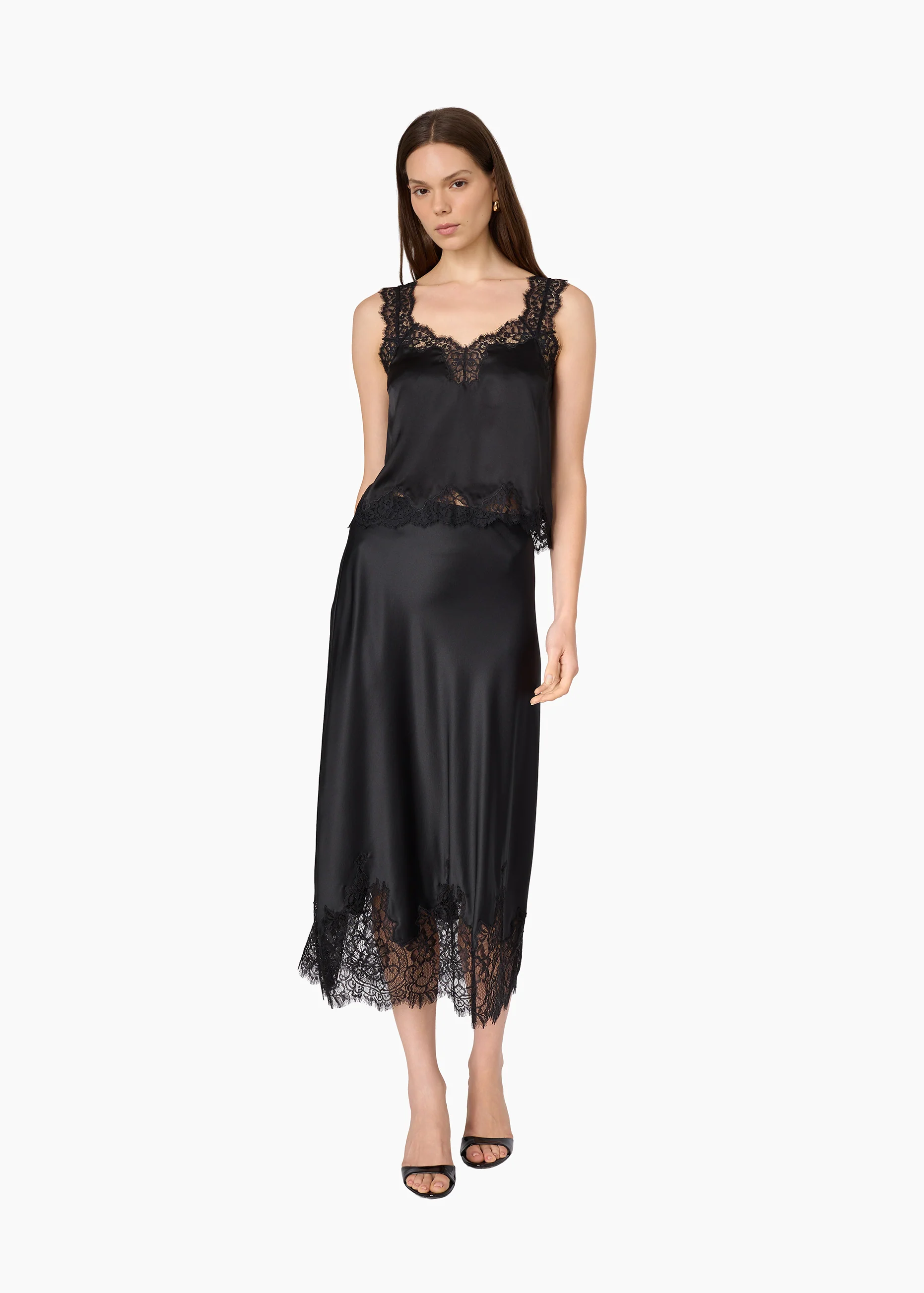 Tony Silk Camisole Black - Image 4