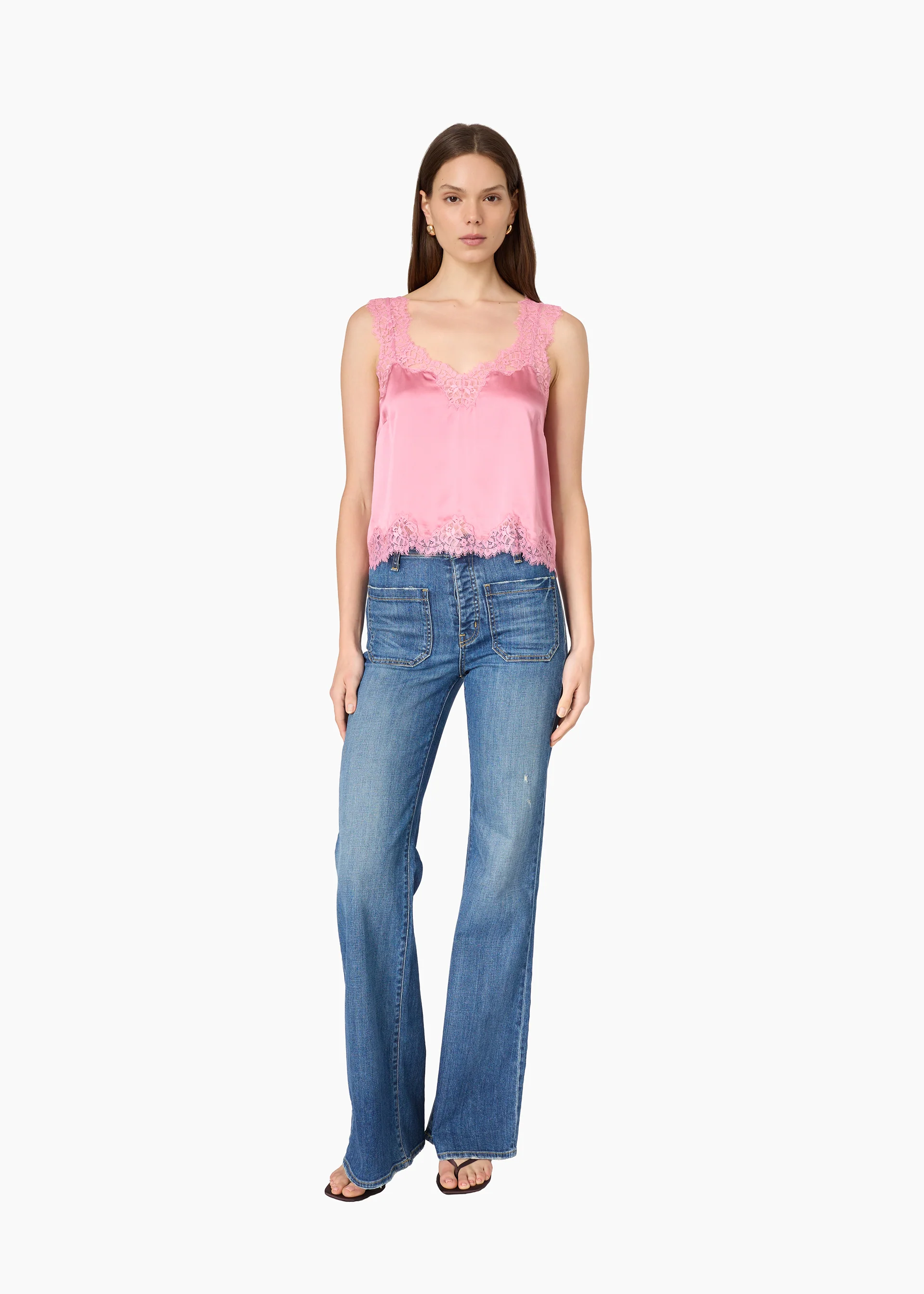 Tony Silk Camisole Pink Ribbon - Image 3