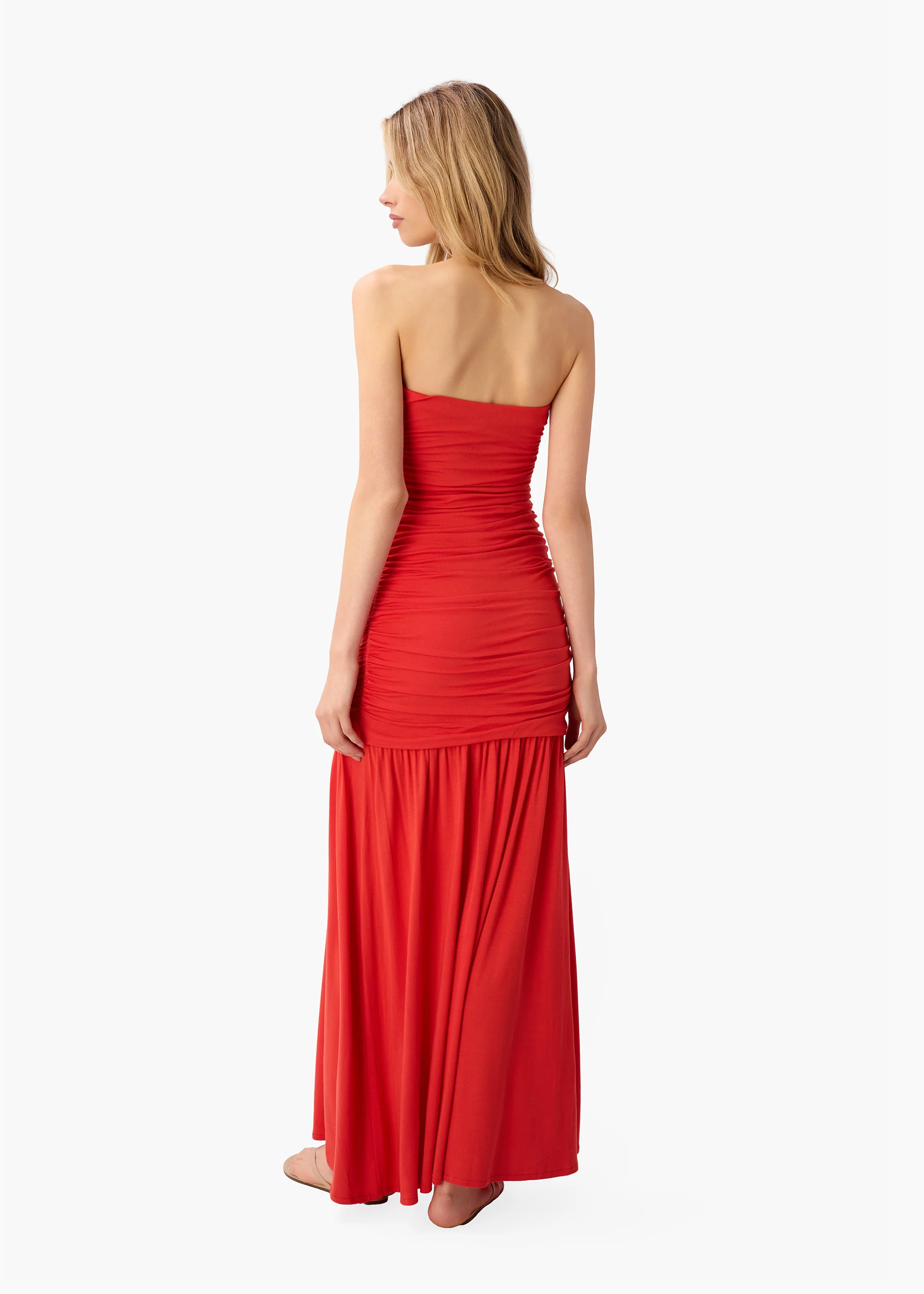 Waverly Strapless Dress Goji - Image 4