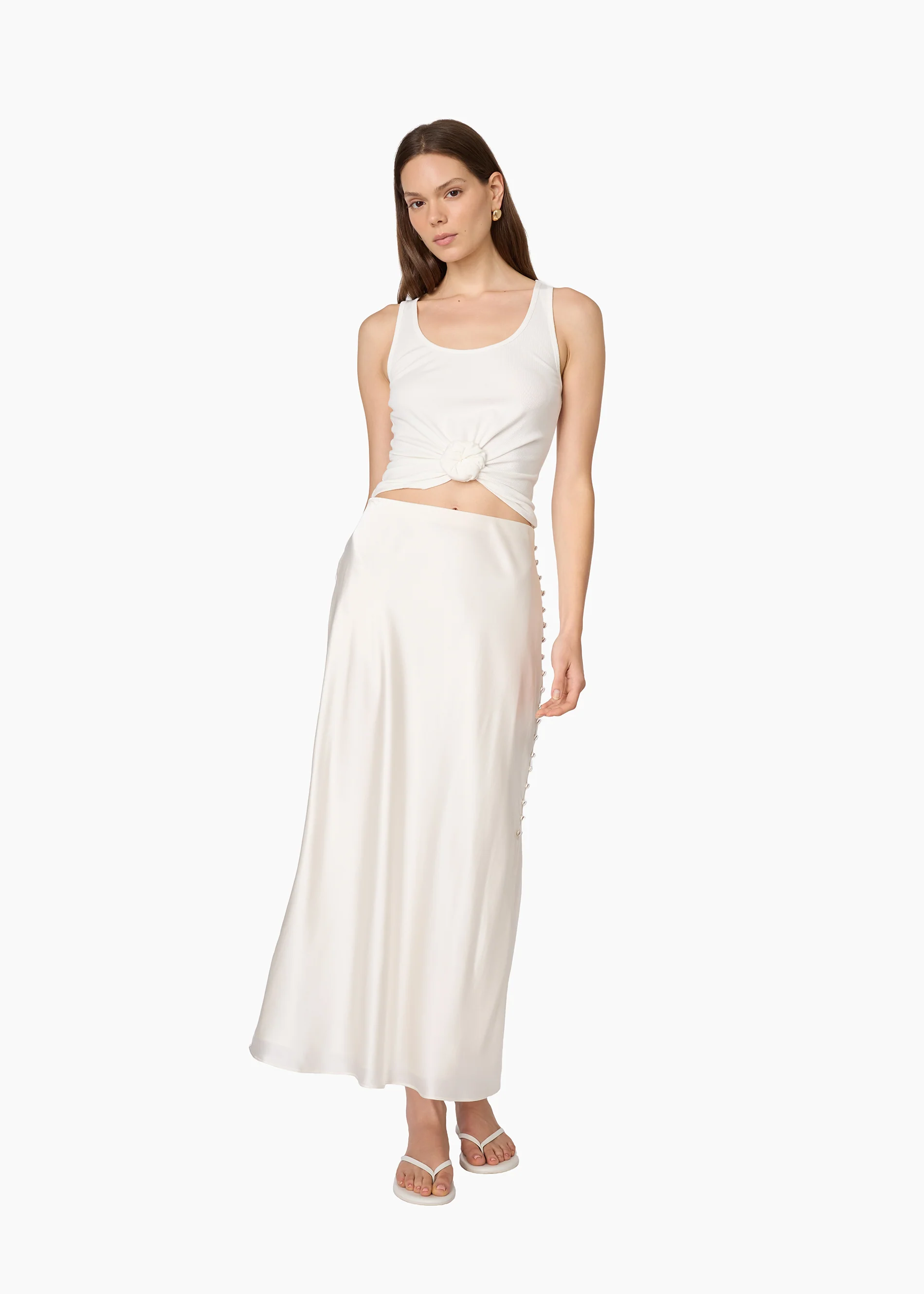 Yasmeen Rib Knit Top White - Image 4